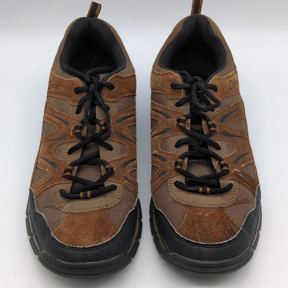 SSport Sneakers Mens Brown 12 Leather Trail Hiking Shoes Comfort Sturdy F184-6‎